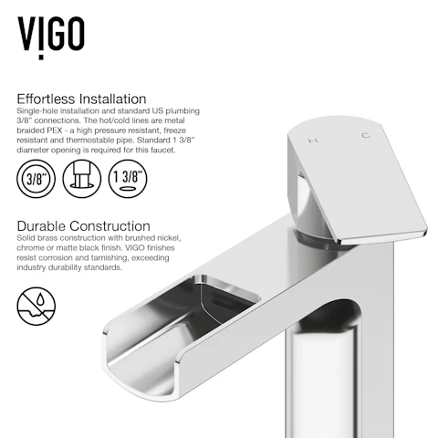 Amada Single Handle Single-Hole Bathroom Vessel Faucet - image 8 - other