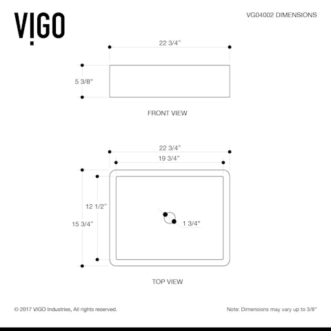 Petunia Modern White Matte Stone 23 in. L x 16 in. W x 6 in. H Rectangular Vessel Bathroom Sink - image 10 - other