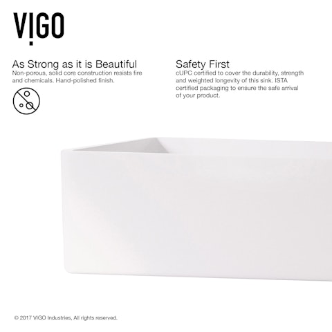 Magnolia Modern White Matte Stone 21 in. L x 14 in. W x 5 in. H Rectangular Vessel Bathroom Sink - image 6 - other
