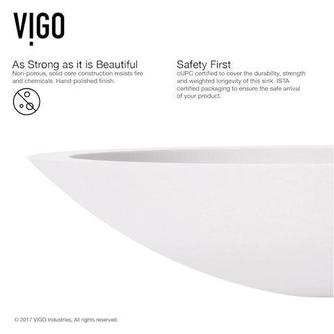 Wisteria Modern White Matte Stone 23 in. L x 14 in. W x 4 in. H Oval Vessel Bathroom Sink - image 6 - other