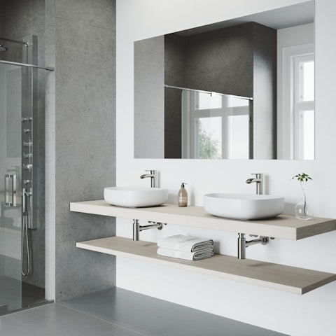 Peony Modern White Matte Stone 20 in. L x 15 in. W x 5 in. H Vessel Bathroom Sink - image 3 - other