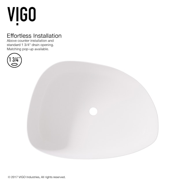 Peony Modern White Matte Stone 20 in. L x 15 in. W x 5 in. H Vessel Bathroom Sink - image 5 - other