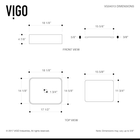 Jasmine Modern White Matte Stone 18 in. L x 15 in. W x 5 in. H Rectangular Vessel Bathroom Sink - image 10 - other