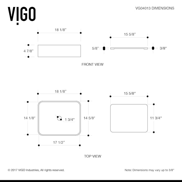 Jasmine Modern White Matte Stone 18 in. L x 15 in. W x 5 in. H Rectangular Vessel Bathroom Sink - image 10 - other
