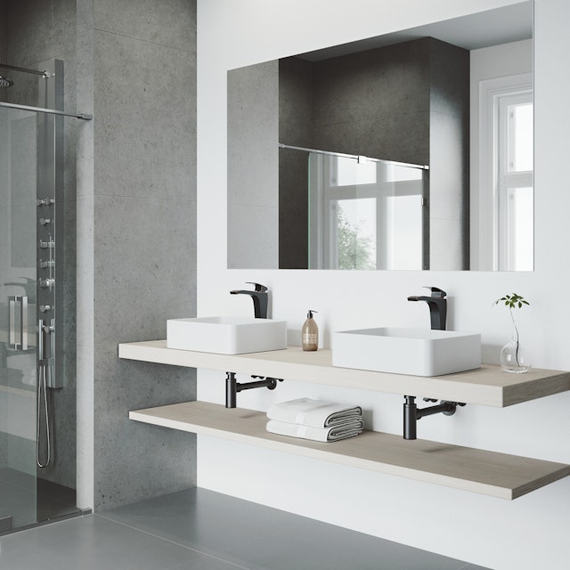 Jasmine Modern White Matte Stone 18 in. L x 15 in. W x 5 in. H Rectangular Vessel Bathroom Sink - image 3 - other