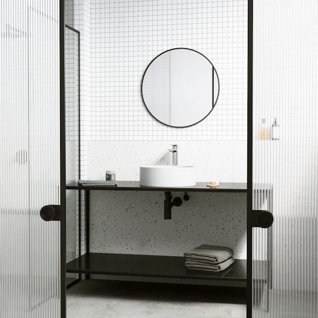 Starr Modern White Matte Stone 15 in. L x 15 in. W x 5 in. H Round Vessel Bathroom Sink - image 4 - other