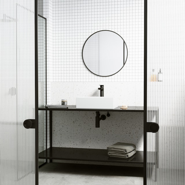 Montauk Modern White Matte Stone 18 in. L x 13 in. W x 5 in. H Rectangular Vessel Bathroom Sink - image 4 - other