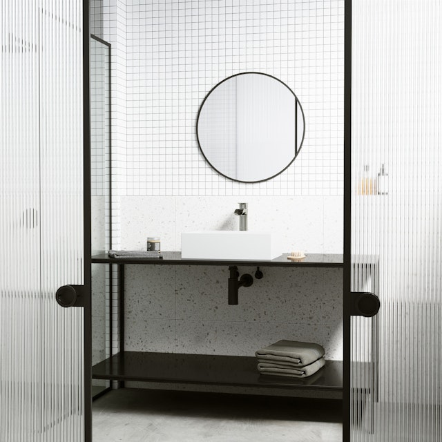 Bryant Modern White Matte Stone 17 in. L x 13 in. W x 5 in. H Rectangular Vessel Bathroom Sink - image 4 - other