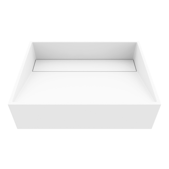 Starr Modern White Matte Stone 17 in. L x 13 in. W x 5 in. H Rectangular Vessel Bathroom Sink - image 1 - other