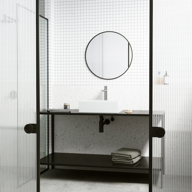 Starr Modern White Matte Stone 17 in. L x 13 in. W x 5 in. H Rectangular Vessel Bathroom Sink - angle 4 - other