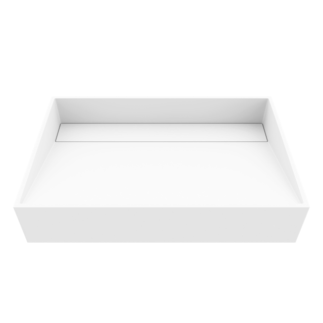 Starr Modern White Matte Stone 23 in. L x 15 in. W x 5 in. H Rectangular Vessel Bathroom Sink - image 1 - other