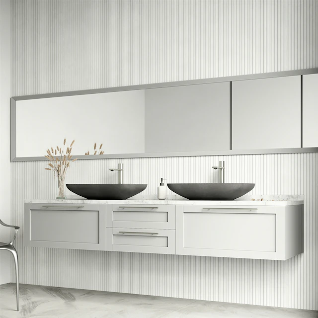 Lorca Gothic Gray Concreto Stone 22 in. L x 15 in. W x 5 in. H Rectangular Vessel Bathroom Sink - angle 3 - other