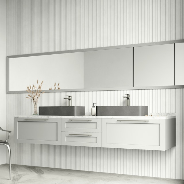 Palazzo Gothic Gray Concreto Stone 24 in. L x 11 in. W x 5 in. H Rectangular Vessel Bathroom Sink - image 3 - other