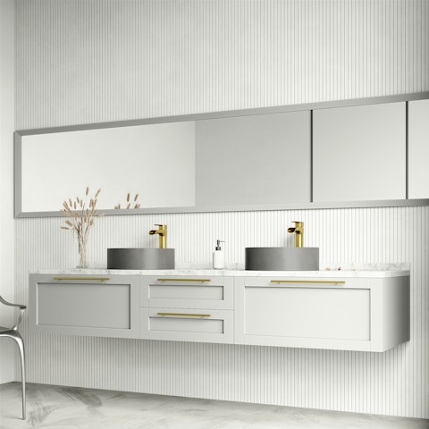 Palermo Gothic Gray Concreto Stone 15 in. L x 15 in. W x 5 in. H Round Vessel Bathroom Sink - image 3 - other