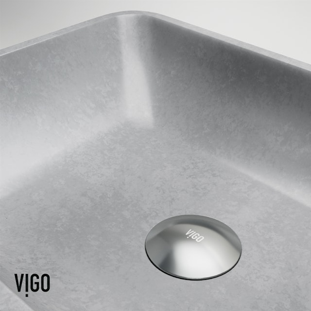 Duomo Gothic Gray Concreto Stone 18 in. L x 13 in. W x 4 in. H Rectangular Vessel Bathroom Sink - image 10 - other