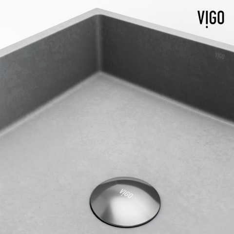 Alhambra Gothic Gray Concreto Stone 15 in. L x 15 in. W x 5 in. H Square Vessel Bathroom Sink - image 10 - other
