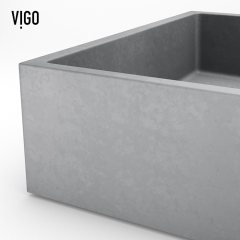 Orvieto Gothic Gray Concreto Stone 24-in. L x 15-in. W x 5 in. H Rectangular Vessel Bathroom Sink - image 8 - other