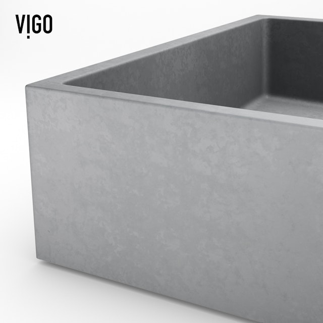 Orvieto Gothic Gray Concreto Stone 24-in. L x 15-in. W x 5 in. H Rectangular Vessel Bathroom Sink - image 8 - other