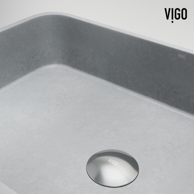 Windsor Modern Gray Concreto Stone 21 in. L x 14 in. W x 5 in. H Rectangular Fluted Bathroom Vessel Sink - image 6 - other