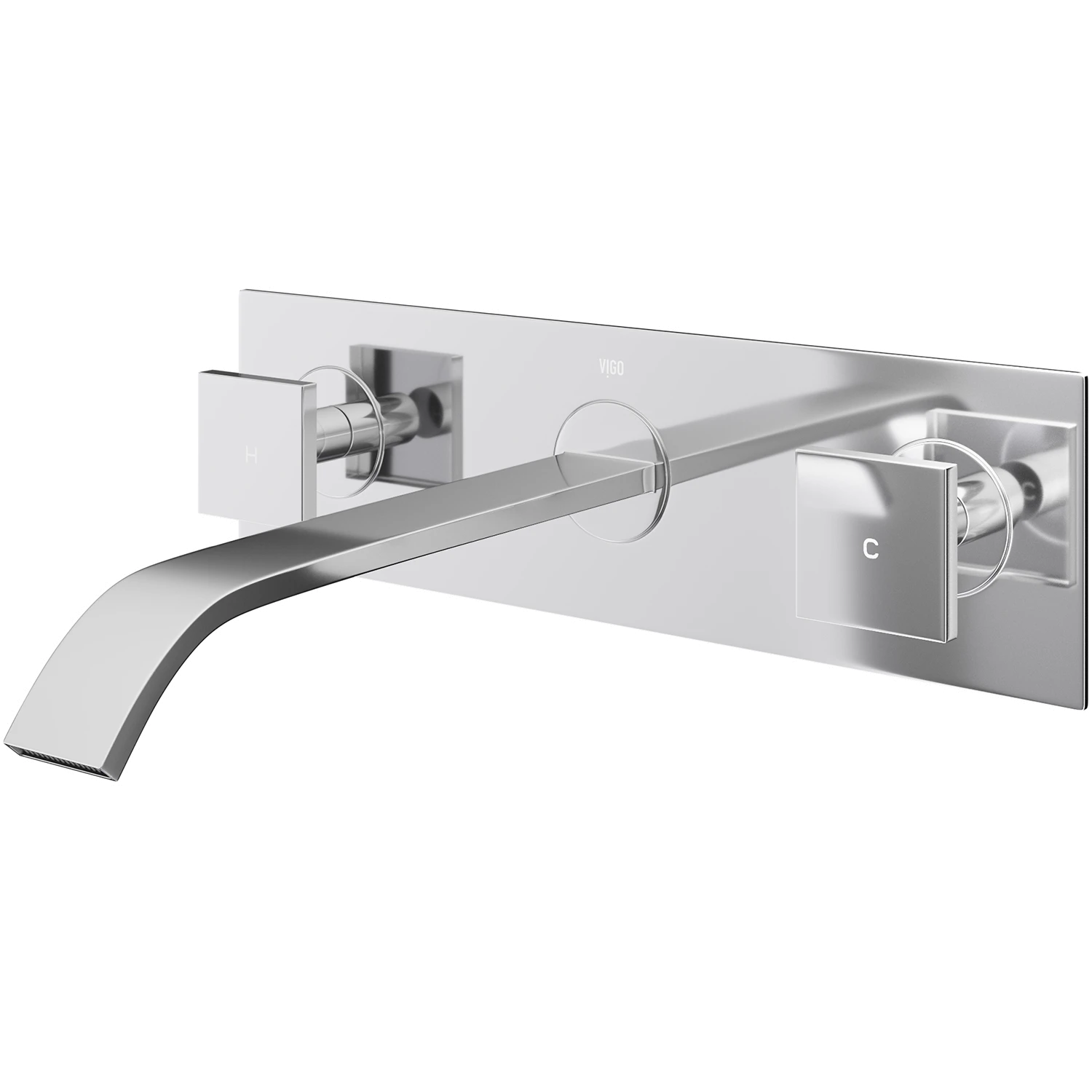 Titus Two Handle Wall Mount Bathroom Faucet