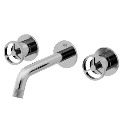 Cass Two Handle Wall Mount Bathroom Faucet