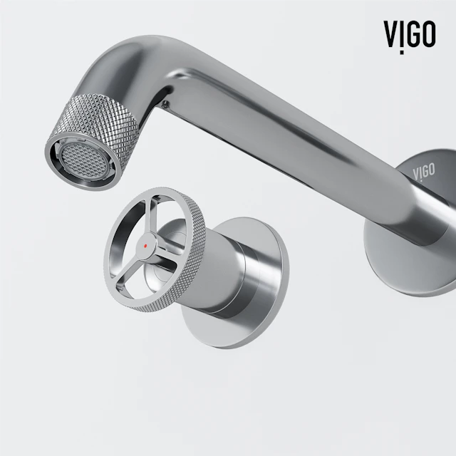 Cass Two Handle Wall Mount Bathroom Faucet - angle 10 - other