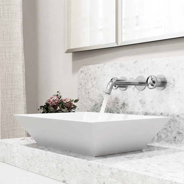 Cass Two Handle Wall Mount Bathroom Faucet - angle 4 - other