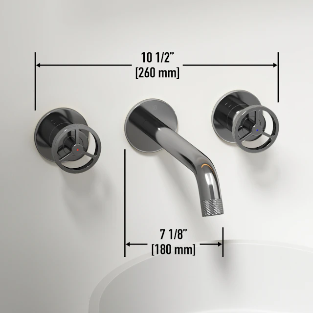 Cass Two Handle Wall Mount Bathroom Faucet - angle 5 - other