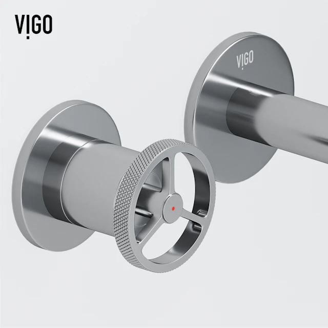 Cass Two Handle Wall Mount Bathroom Faucet - angle 9 - other
