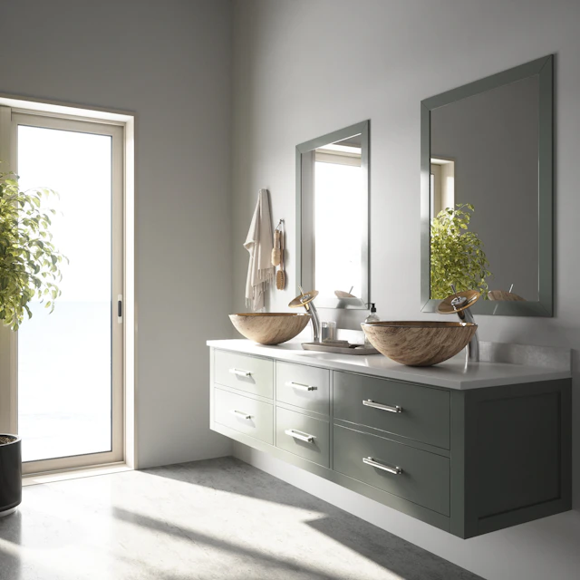 Giovanni Amber Sunset Glass 17 in. L x 17 in. W x 6 in. H Round Vessel Bathroom Sink - angle 4 - other
