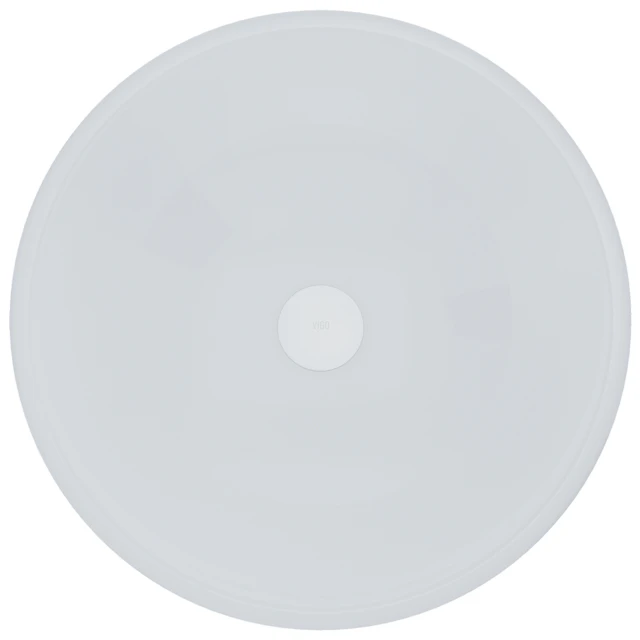 Giovanni Frosted White Glass 17 in. L x 17 in. W x 6 in. H Round Vessel Bathroom Sink - angle 2 - other