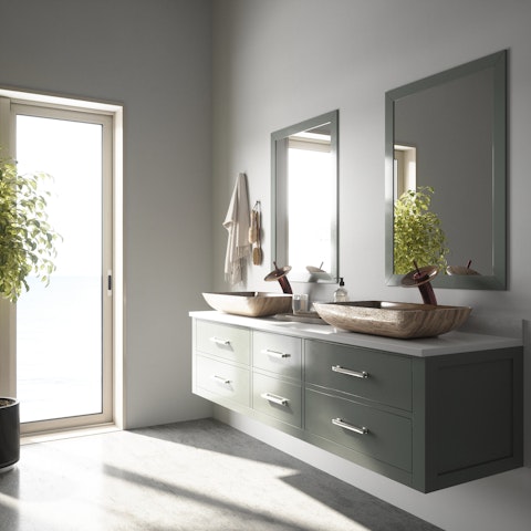 Donatello Wooden Brown Glass 22 in. L x 15 in. W x 5 in. H Rectangular Vessel Bathroom Sink - image 4 - other