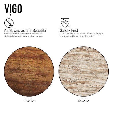 Donatello Wooden Brown Glass 22 in. L x 15 in. W x 5 in. H Rectangular Vessel Bathroom Sink - image 6 - other