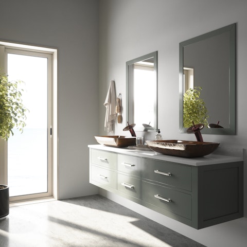 Donatello Artistic Chocolate Brown Glass 22 in. L x 15 in. W x 5 in. H Rectangular Vessel Bathroom Sink - image 4 - other