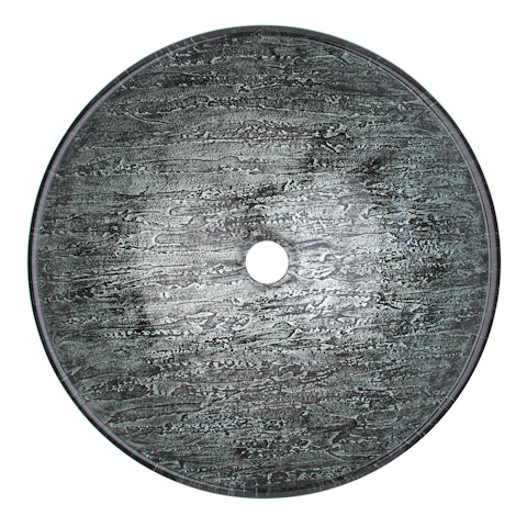 Giovanni Titanium Gray Glass 17 in. L x 17 in. W x 6 in. H Round Vessel Bathroom Sink - image 2 - other