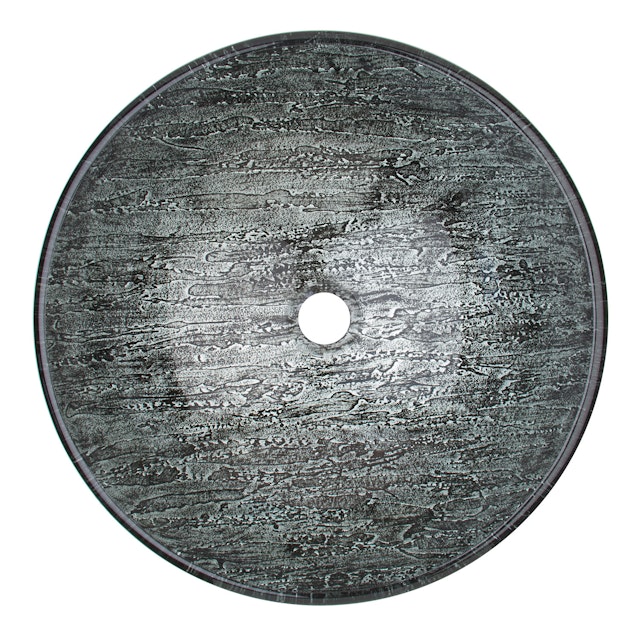 Giovanni Titanium Gray Glass 17 in. L x 17 in. W x 6 in. H Round Vessel Bathroom Sink - image 2 - other