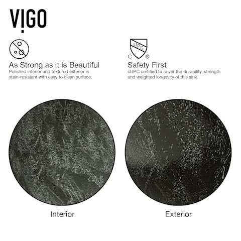 Giovanni Onyx Gray Glass 17 in. L x 17 in. W x 6 in. H Round Vessel Bathroom Sink - image 6 - other