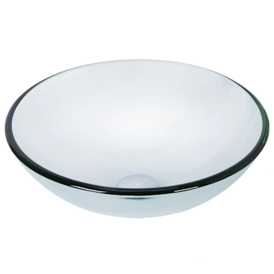 Giovanni Iridescent Glass 17 in. L x 17 in. W x 7 in. H Round Vessel Bathroom Sink