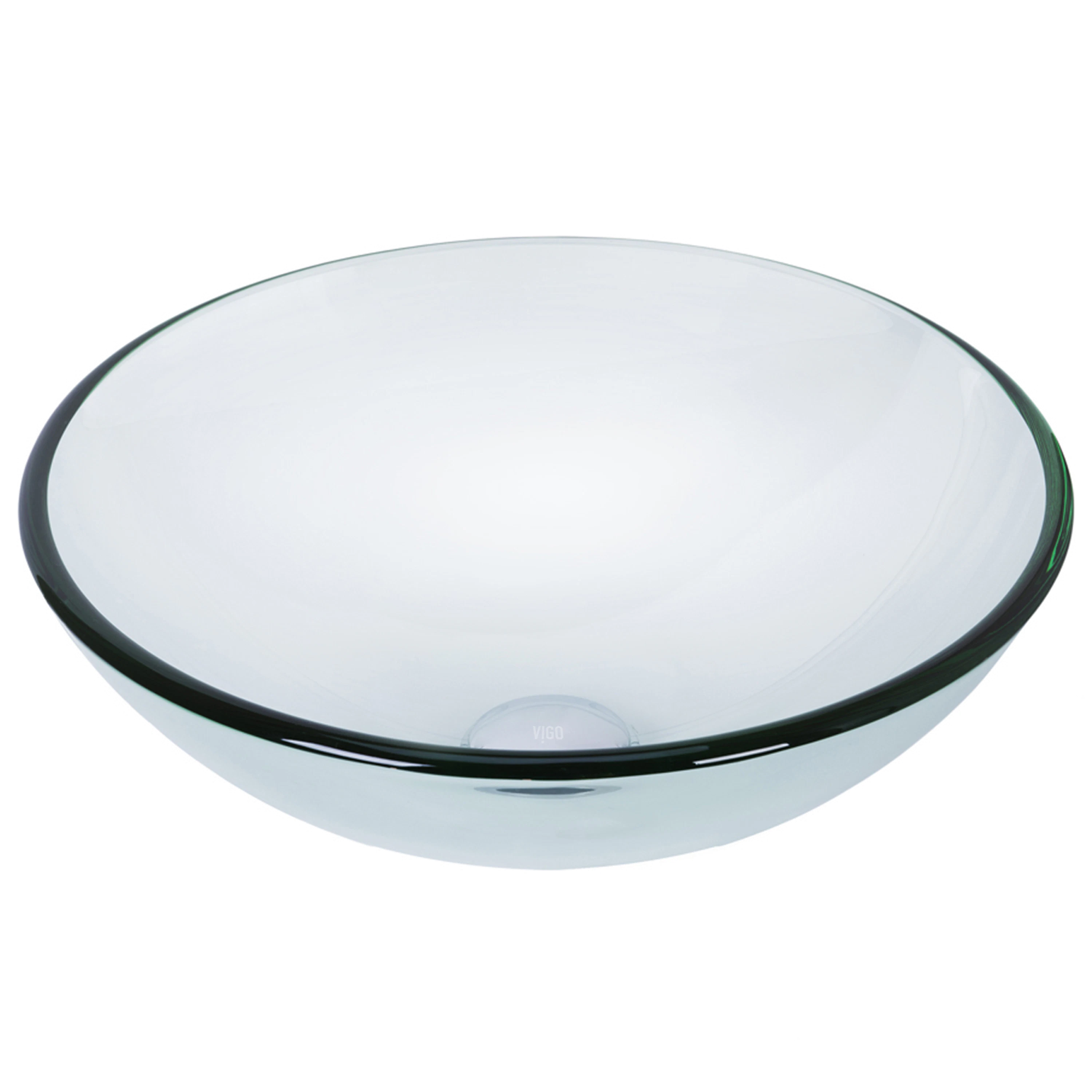 Giovanni Iridescent Glass 17 in. L x 17 in. W x 7 in. H Round Vessel Bathroom Sink