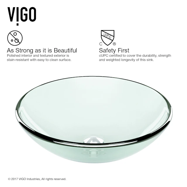 Giovanni Iridescent Glass 17 in. L x 17 in. W x 7 in. H Round Vessel Bathroom Sink - angle 5 - other