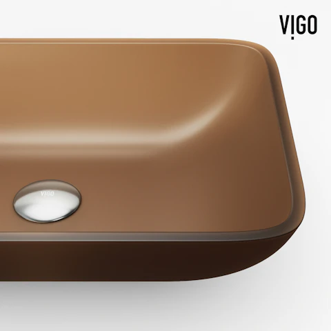 Matte Shell Sottile Amber Glass 18 in. L x 13 in. W x 4 in. H Rectangular Vessel Bathroom Sink - image 6 - other