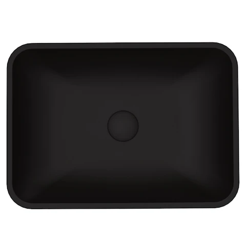 Matte Shell Sottile Black Glass 18 in. L x 13 in. W x 4 in. H Rectangular Vessel Bathroom Sink - image 3 - other