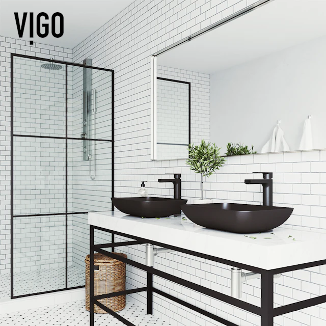 Matte Shell Sottile Black Glass 18 in. L x 13 in. W x 4 in. H Rectangular Vessel Bathroom Sink - angle 4 - other