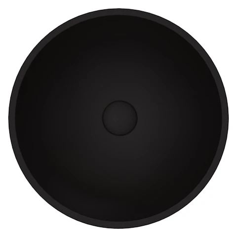 Cavalli Modern Black Matte Shell Glass  Round Vessel Bathroom Sink - image 3 - other
