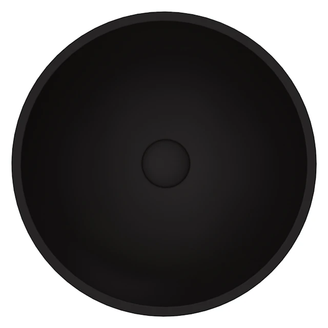 Cavalli Modern Black Matte Shell Glass  Round Vessel Bathroom Sink - image 3 - other