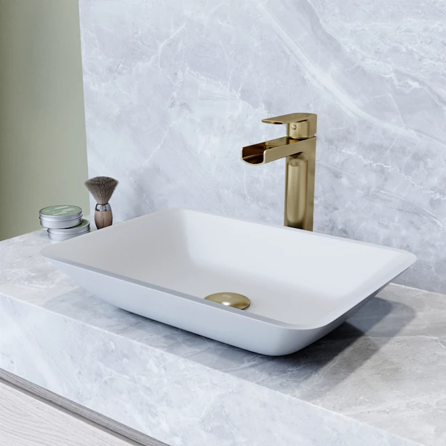 Matte Shell Sottile White Glass 18 in. L x 13 in. W x 4 in. H Rectangular Vessel Bathroom Sink - angle 2 - other