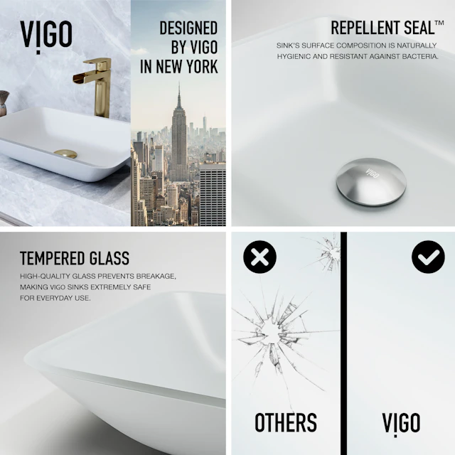 Matte Shell Sottile White Glass 18 in. L x 13 in. W x 4 in. H Rectangular Vessel Bathroom Sink - angle 5 - other