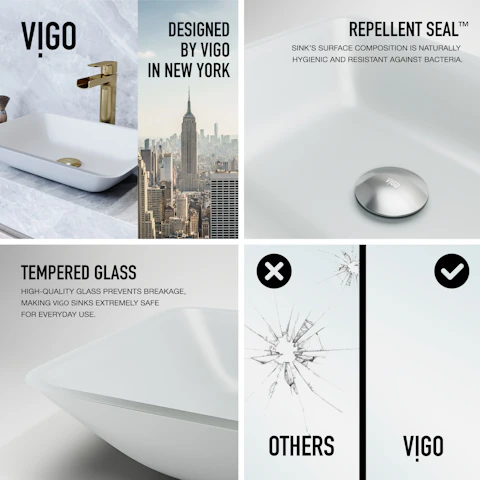 Matte Shell Sottile White Glass 18 in. L x 13 in. W x 4 in. H Rectangular Vessel Bathroom Sink - image 5 - other