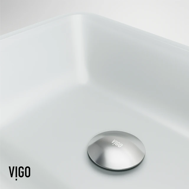 Matte Shell Sottile White Glass 18 in. L x 13 in. W x 4 in. H Rectangular Vessel Bathroom Sink - angle 9 - other