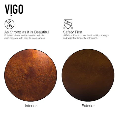 Giovanni Russet Brown Glass 17 in. L x 17 in. W x 6 in. H Round Vessel Bathroom Sink - image 6 - other